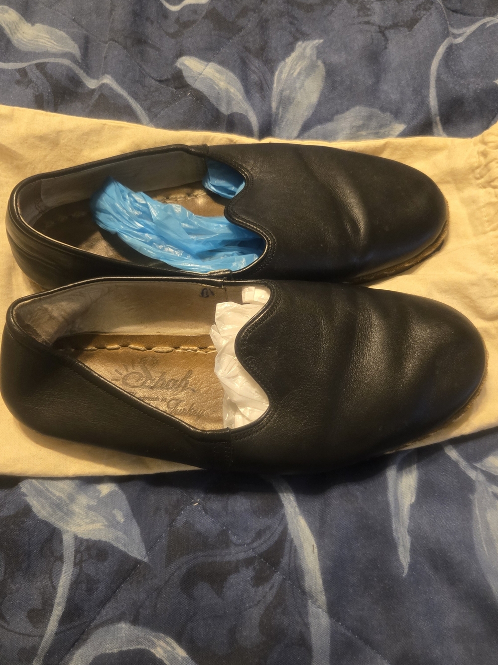 Sabahs, Sabah Black Slip-On Leather Loafers